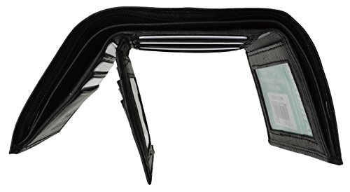 Marshal Wallet Mens Trifold Wallet Extra Capacity 10 Inside Slots 2 ID Windows3