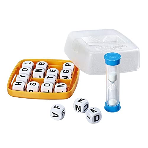 hasbro gaming boggle classic game  word search games  ages 8  1 or more players  portable travel size  fun family dice games for adults and kids