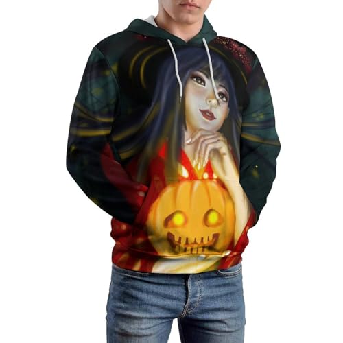 Pull Sorcière Rouge UMENG sweat à capuche unisexe confortable taille S