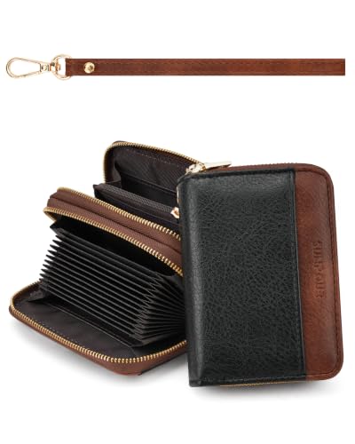 Image of Credit Card Holder for Women,Accordion Wallet with wristlet