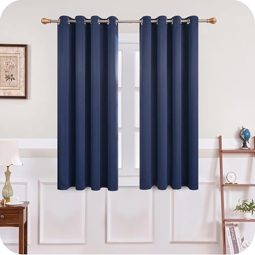 Galaxy Home Decor Premium Blackout Curtain for Window 4 Feet | Thermal Insulated Modern Window Curtain with Rings for Living Room & Bedroom | Pack of 1,Blue
