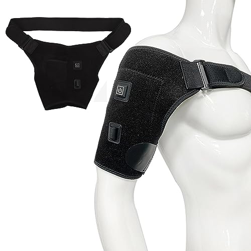 Fyearfly Soporte de Hombro Calentado, Hombreras calefactables 3 configuraciones de calefacción para aliviar el dolor Cómoda almohadilla calefactora para hombros para hombro izquierdo derecho