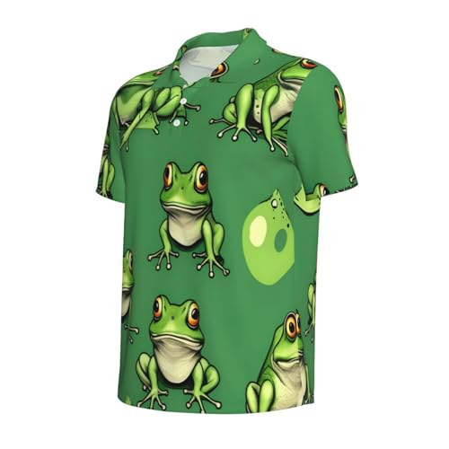 Polo homme grenouilles vertes en maille premium haut de gamme - 5