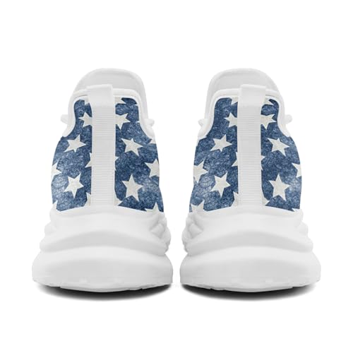 Men's Mesh Running Tennis Shoes, American Flag Patterns Design Sneakers for Patriotic Enthusiasts and Veterans4