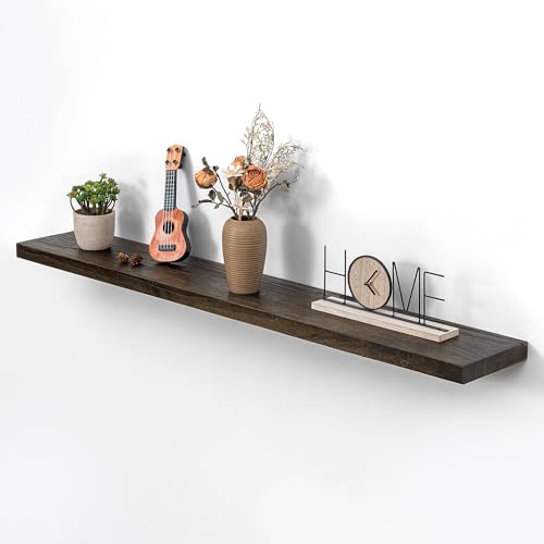 Dreamland Rustic Wood Floating Shelves for Wall Decor, Elm Wood