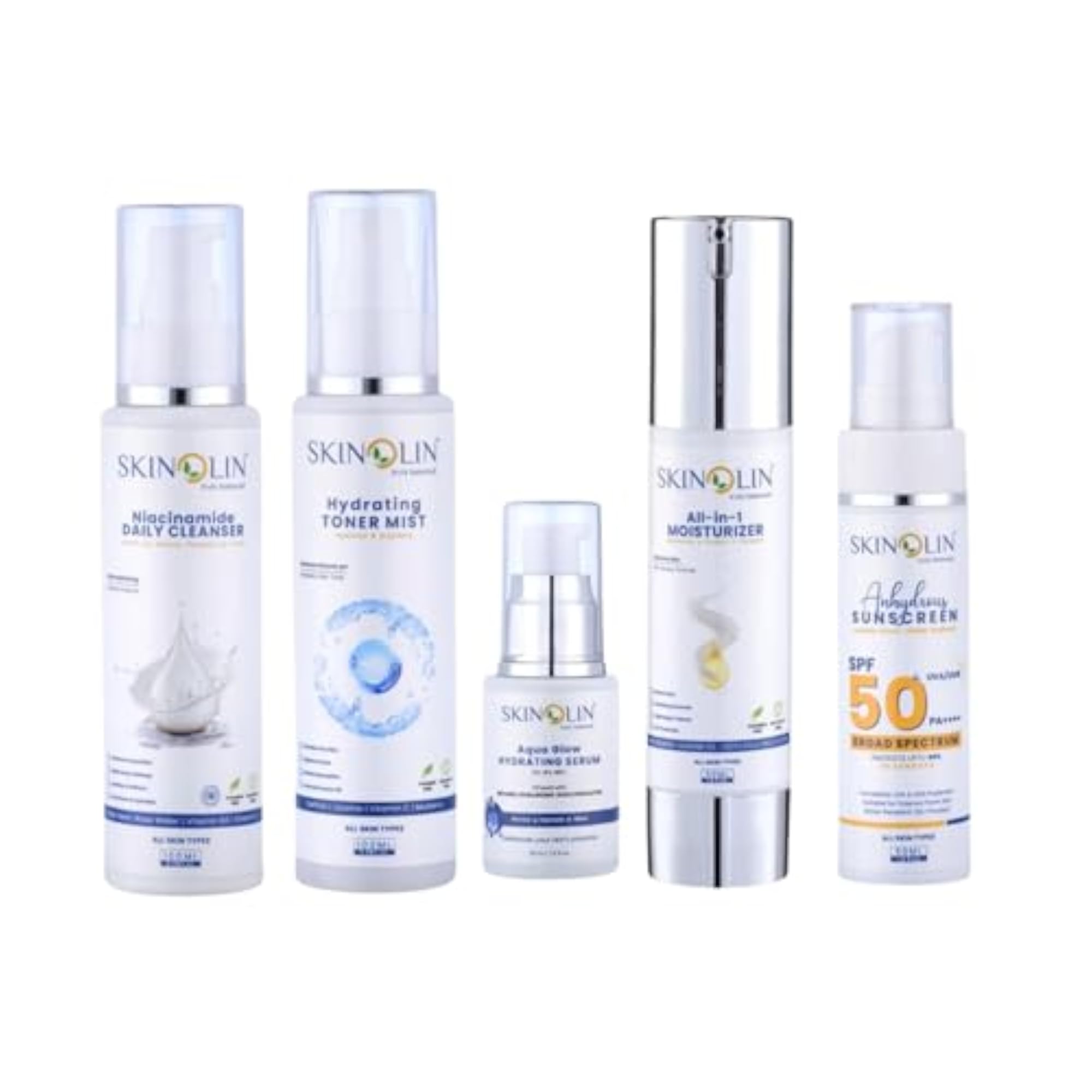 Complete Daily Regimen Skincare Kit, Niacinamide & SPF