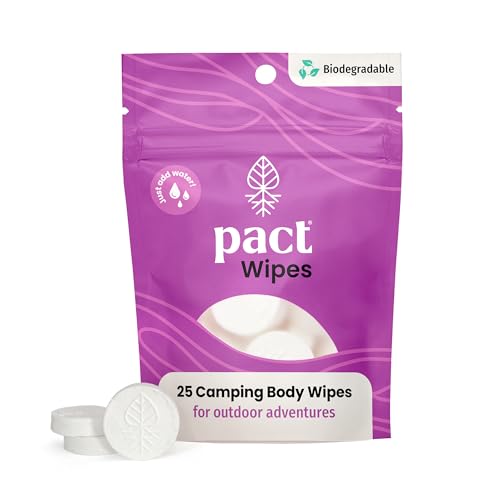 PACT Body Wipes for Camping and Backpacking | Compressed Extra La...