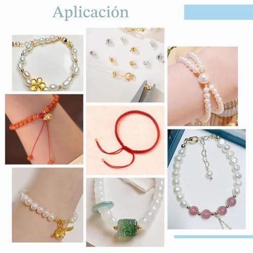 Miniatura 6 de Unicraftale 400 Cuentas Espaciadoras Chapadas En Oro De 24 Quilates De 1,5 Mm, Redondas De Acero Inoxidable 304 Con Tapón De Metal Para Collares, Pulseras Y Otras Joyas