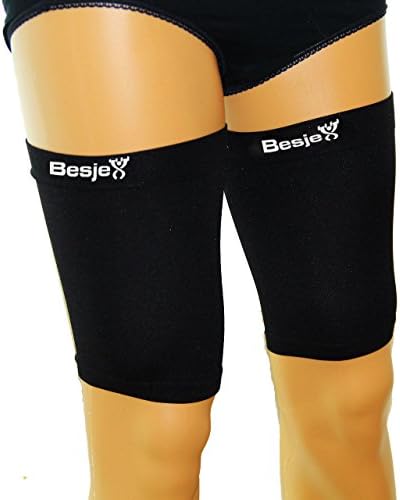 Besjex Compression Thigh Support Sleeves for Men & Women for Hamstring & Quad Injuries, Surgery, Sports, Tennis, Running