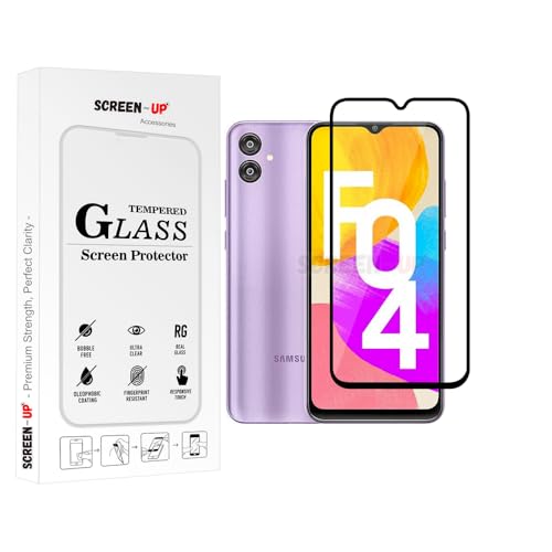 Image of ScreenUp Tempered Glass For Samsung Galaxy F04 - Ultra Clear, 9H Scratch Resistant, Full Coverage, Easy Install Screen Protector