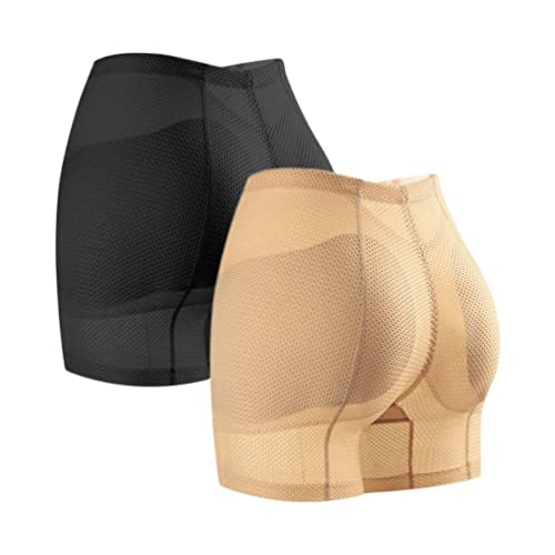 SUIUOI Lot de 2 Hanches sans Couture pour Femme,Coussinets de Hanche Amovibles pour lève-Hanche rembourrés Shapewear Body Shaper sous-vêtements, Butt Lifter Tummy Control sous-vêtements Respiran Cover