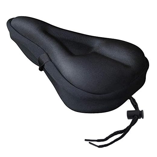 Zacro 28 * 19cm Sillín Cubre Bicicleta,Asiento de Bicicleta Gel,Sillín Cojín Suave para Bicicleta,con Funda Anti-Polvo y Impermeable para Bicicleta de Carretera,de montaña y Urbana-Negra