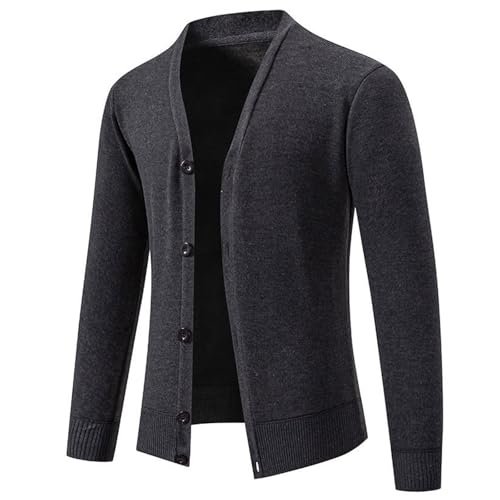 Mens Cardigan Sweaters with Button Lightweight Casual V Neck Long Sleeve Slim Fit Knitted Sweater Fall Winter Outfits3