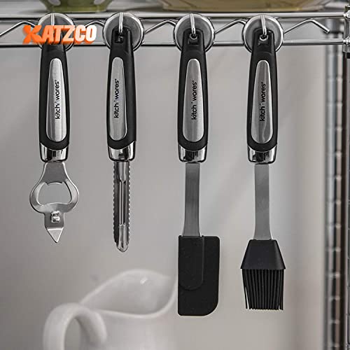 Katzco 2 Inch Magnetic Hooks - Pack Of 2 - Powerful Magnetic Hooks Heavy-Duty Refrigerator Hooks, Tools - For Workshop, Garage, Kitchen, Or Bathroom #TOP2