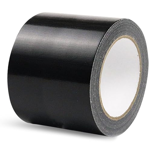 KITHIOM Black Duct Tape - 75mm x 50m (Pack of 1) Gaffer Tape, Strong Adhesive Heavy Duty Waterproofs Cloth Tape for Repairing, Sealing, Indoor/Outdoor, Strapping, DIY Work, Bundling