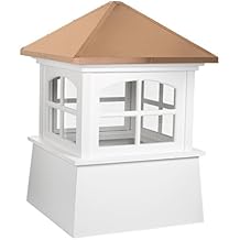 Good Directions 2118HV Huntington PVC Vinyl Cupola with Polished Copper Roof, 18-Inch x 25-Inch