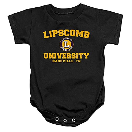 Lipscomb University Official Circle Logo Unisex Infant Snap Suit for Baby,Black, 18 Months