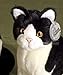 Sylviculteurs peluche chat assis - 20 cm-noir/blanc - 3478