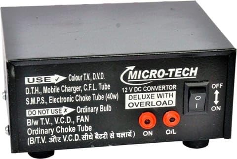 12V DC Power Converter 100W Car Battery Inverter, Portable Power Converter for Emergency Backup, LED Lights & Small Appliances, Compact Car Inverter for Travel & Outdoor Use