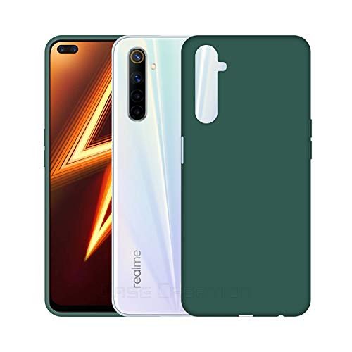 Image of Case Creation Luxurious OG Series for Realme 6 Pro Case Cover,Anti-Dirty Slim Case Frosted Matte Cute Candy TPU Raised Bezel (Splash of Color) Back Cover for Realme 6 Pro -Lake Green