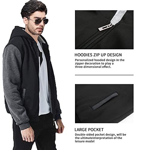 Little Beauty Hoodies For Men Zip Up Sweashirts Fleece Sherpa Lined Winter Wool Heavyweight Jacket #TOP1