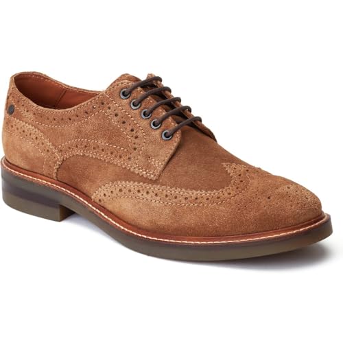 Base London - Zapatos de Cordones de Cueros Hatfield Classic para Hombre (42 EU) (Gengibre)