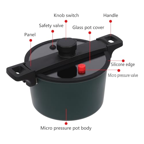 Pressure-Cookers-634-Quart-Pressure-Cooker-Pressure-Cookers-with-One-hand-Operating-Glass-Lid-2-5-KPa-Pressure-Cooker-Pressure-Cookder-Easy-to-Clean-Pressure-Canner-and-Cooker-Dark-Green