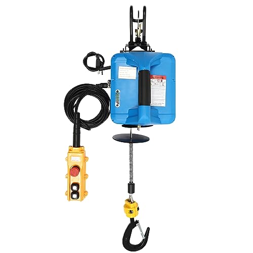 Electric Hoist,1100Lbs Overhead Crane with Wireless Remote Control & Pendant Controller,1500W 110V Portable Electric Winch Lifting Power System for Lifting Towing,Lifting Height:24.93ft
