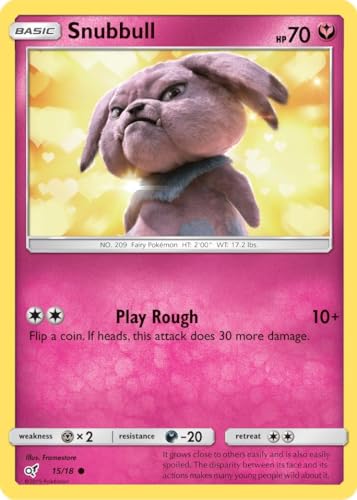 Pokémon - Snubbull 15/18 - Detective Pikachu - Foil - Single Card