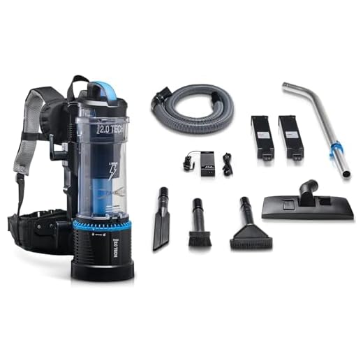 Prolux 2.0 Cordless Battery Bagless Backpack Vacuum Cleaner w/Dual HEPA Shield Filtration and Tool Accessory Kit