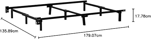 Miniatura 92 de ZINUS - Base metálica Compack de soporte para cama, 7 pulgadas, para colchón y somier, color negro, tamaño individual/matrimonial/Queen Negro