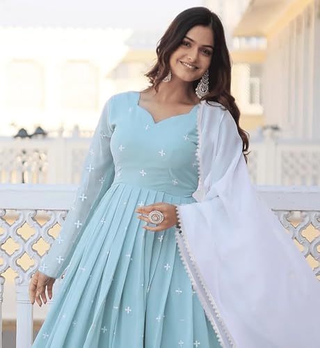 Image of KEDARFAB Womens Anarkali Kurta With Dupatta Set