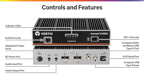 Image of Vertiv Cybex LV5500T-400 Longview 5500 KVM Extender Single Head 4K 60Hz