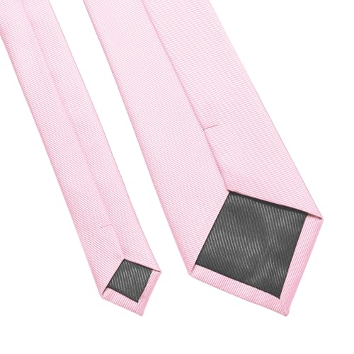 Image of DecTwig Men's Ties Solid Color Formal Neckties 3.15 inch (8CM) Black Ties For Men