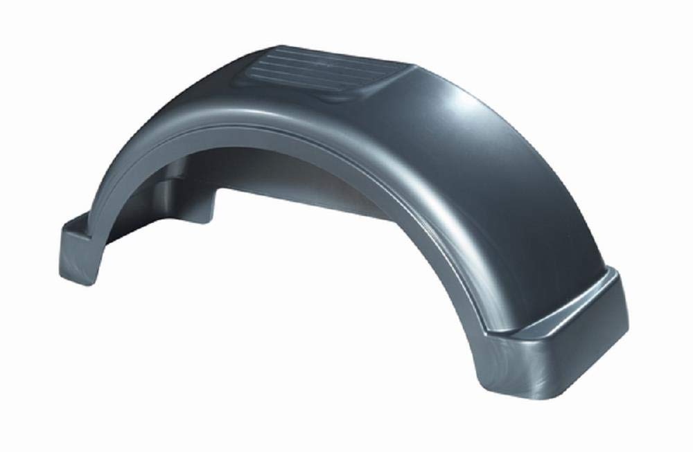 Fulton Trailer Fenders Plastic Fender, 13-Inch Tire Size, Silver #008563