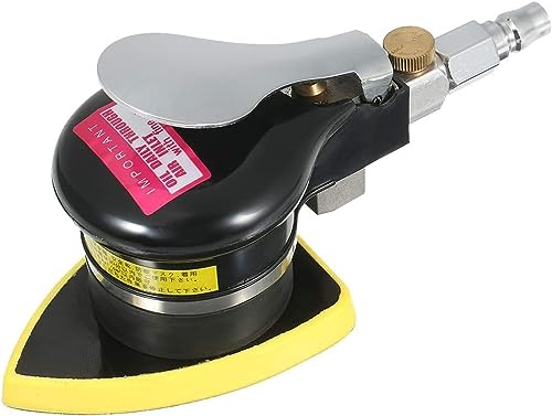 Lijadora neumática de órbita aleatoria, pulidora de aire para el cuidado de la pintura de las esquinas del coche y eliminación de óxido, lijadora triangular pequeña de detalles de ratón de palma