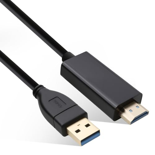 Velozym USB 3.0 a HDMI Cable, 2m 1080P, USB 3.0/2.0 con Audio y Video, Macho a HDMI Macho Adaptador Divisor de Cable para PC, Laptop, HDTV TV Compatible con Windows 7/8/8.1/10/11/MacOS/XP
