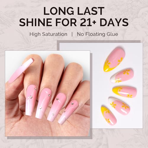 Image of MelodySusie 0.5fl oz Peachy Pink Gel Nail Polish, Nails Soak Off UV LED Baby Pink Gel Polish Gift for Women Nail Art Manicure Salon DIY Nail Design Decoration at Home-A2606