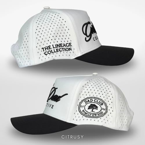 Image of CITRUSY Athletic Trucker Golf Hat | Performance Mens 5 Panel Cap | Cool Breathable Waterproof Workout Running Snapback