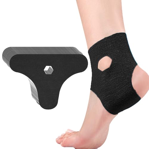 XFSRG 20 Piezas Tobillo Esparadrapo Deportivo Precut Cinta de Kinesiotape Elástica Resistente al Agua Tape para Deportes (Negro)