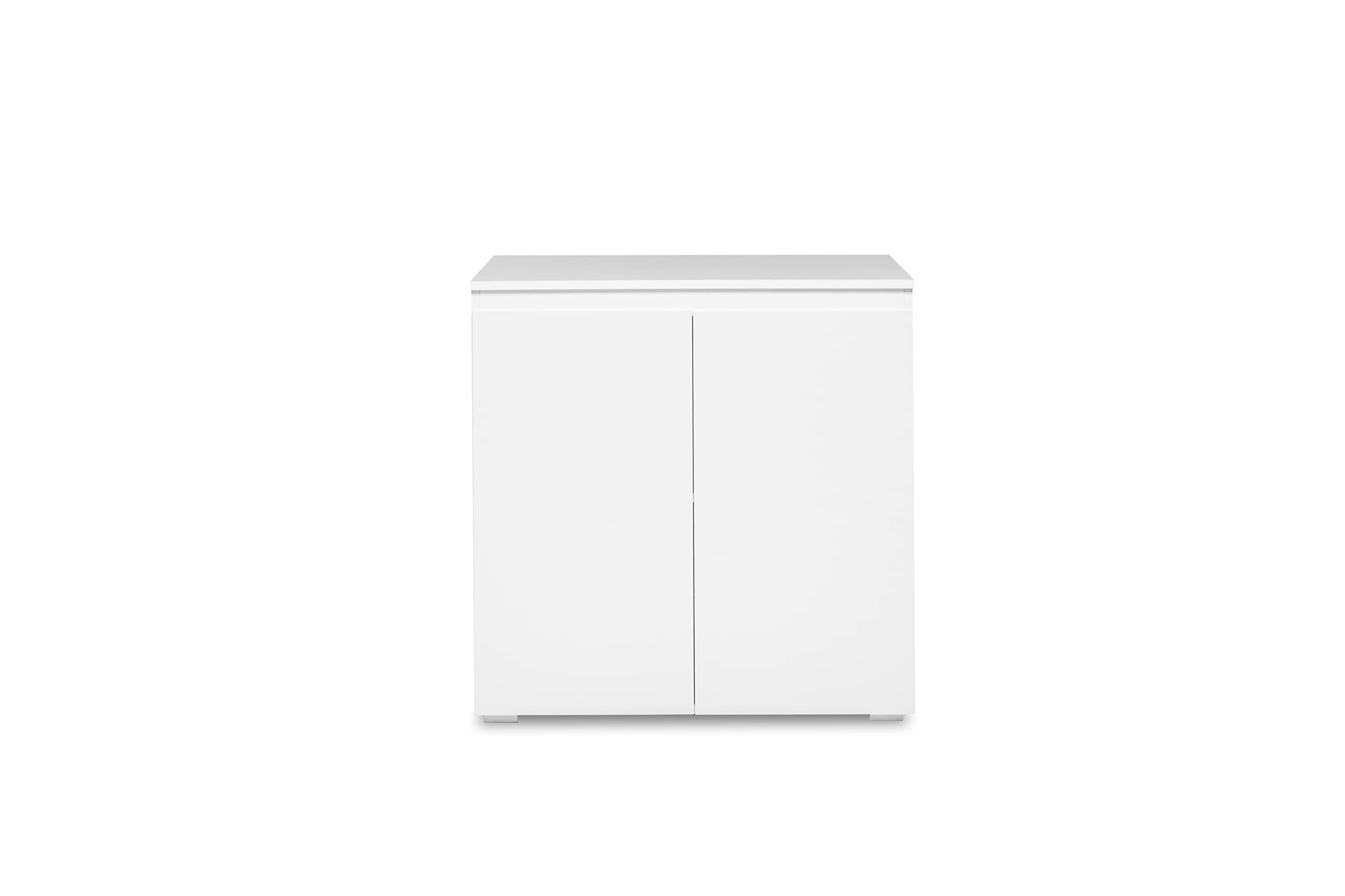 AVANTI TRENDSTORE Femie - Comó/cassettiera in legno laminato con 2 ante a battente nel colore bianco opaco, fa parte della serie di mobili Femie. Dimensioni LAP 80x80x40 cm.
