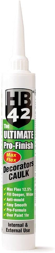 The Ultimate Pro-Finish Max Flex Decorators Caulk 380ml Internal & External Anti Mould Overpaintable - White