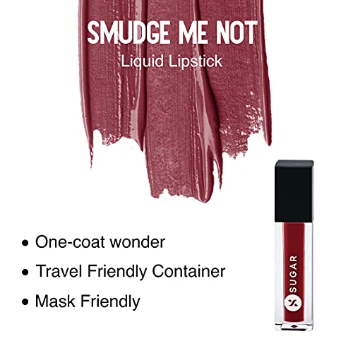 Image of SUGAR Cosmetics Smudge Me Not Liquid Lipsticks for Women | Transferproof & Waterproof | Lasts 12+ Hours | Matte Lipstick | 1.1ml - 05 Rust Lust