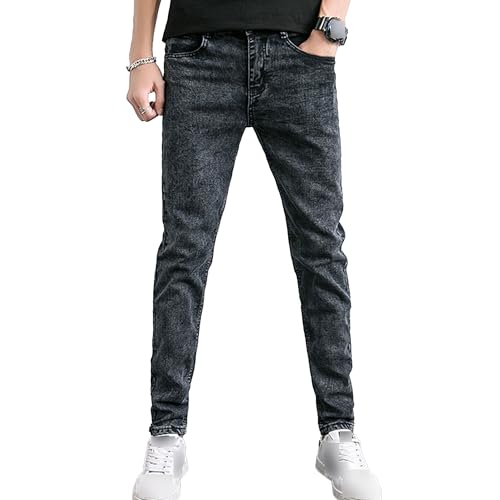 Men's Stretch Skinny Comfort Jeans Slim Fit Tapered Leg Jean Ripped Straight Leg Casual Denim Pants
