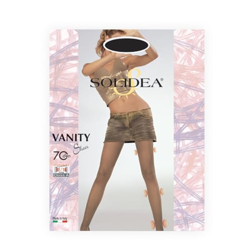 Collants 70 den SOLIDEA VANITY en maille transparente et soyeuse sable - 2
