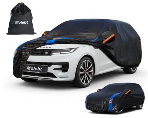 Image of Custom Fit Car Cover for Land Rover Range Rover Sport (2013-2026), Upgraded Waterproof All Weather Outdoor Auto Cover with Driver Door Zipper & Mirror Pockets, UV /Snow /Dust Protection