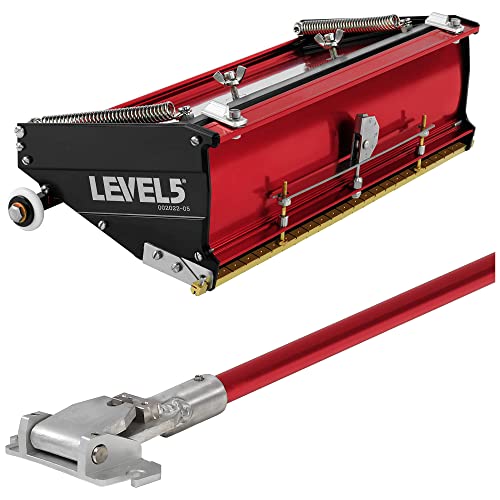 12-Inch Drywall Flat Finishing Box + Handle - LEVEL5 | Pro-Grade | Quick Clean | Gyprock Plasterboard Wallboard Sheetrock Mud | 4-566