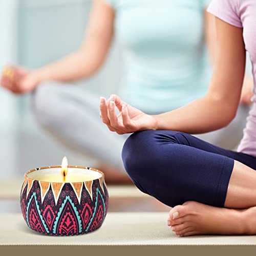 TTRWIN 4 Pack Scented Candles Gift Set, Lemon, Lavender, Fig, Rose Scented Candle,125g Natural Soy Wax, 30h Long Burning, Christmas, Valentine's Day, Mother's Day, Gift Wrapping, 7.5 * 5CM - Image 6