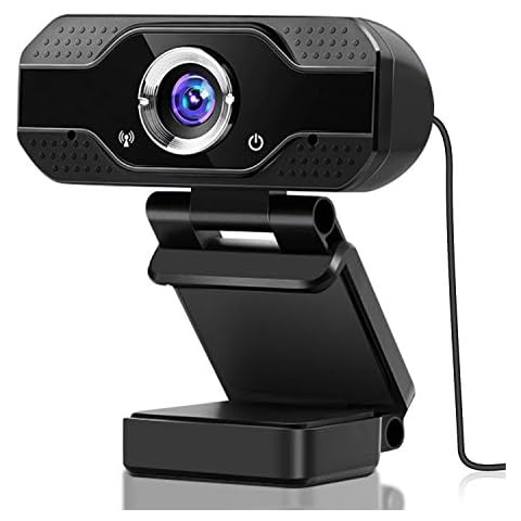 Webcam, USB Webcam with Microphone, 1080P HD Video Webcam, Streaming Computer Web Camera with 120° Vertically Rotation and 90° Wide View Angle, USB Computer Webcam for PC Laptop Desktop Video Calling Cover