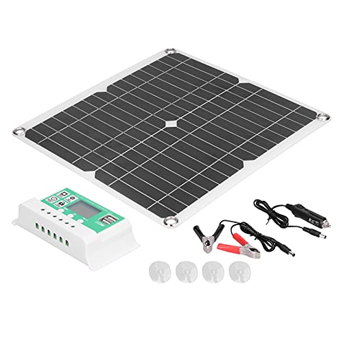 HEEPDD Kit de Carga de Panel Solar Portátil de 40 W, Silicio Monocristalino, Cargador Solar Eficiente para Exteriores para Bicicletas y Dispositivos con Salida USB